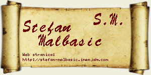 Stefan Malbašić vizit kartica